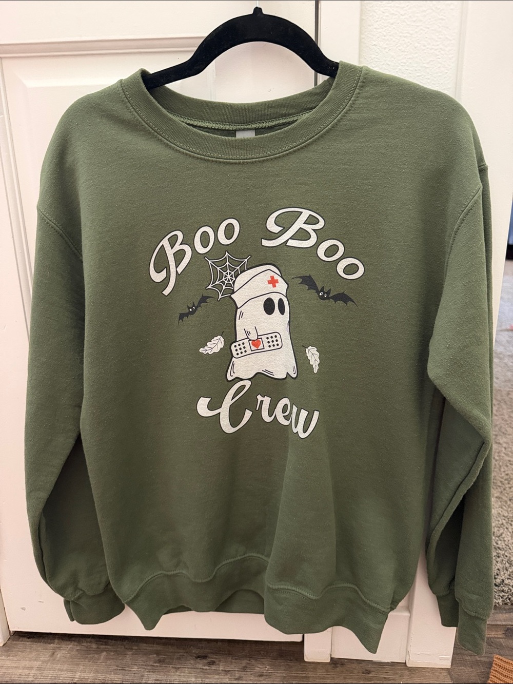 Boo Boo Crew Olive Green Sweatshirt